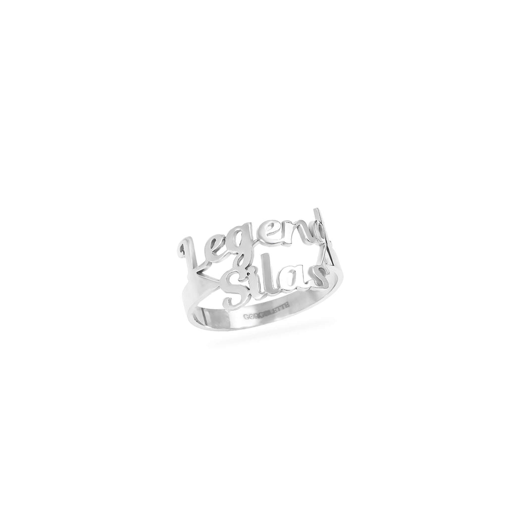 Double Name Wrap Ring