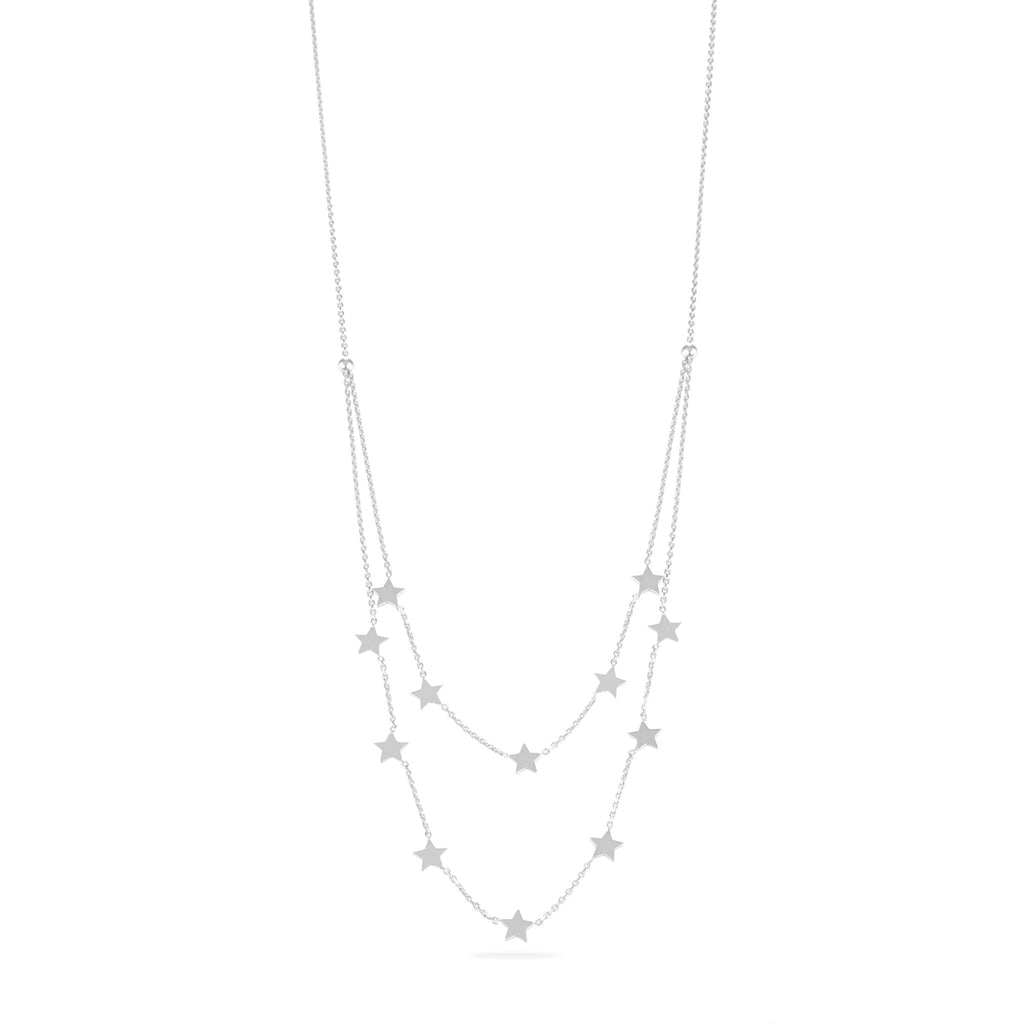 Double Chain Stars Choker Necklace