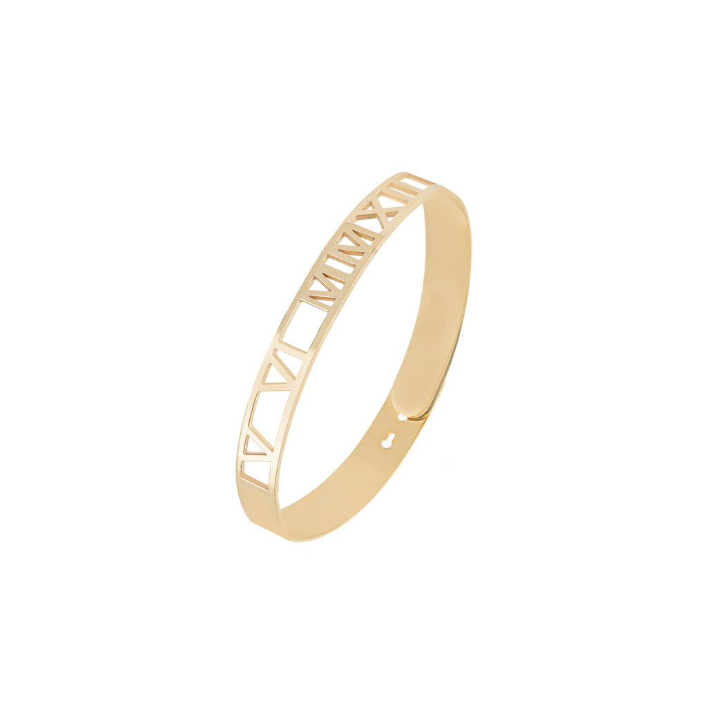 Roman Numeral Bangle Bracelet